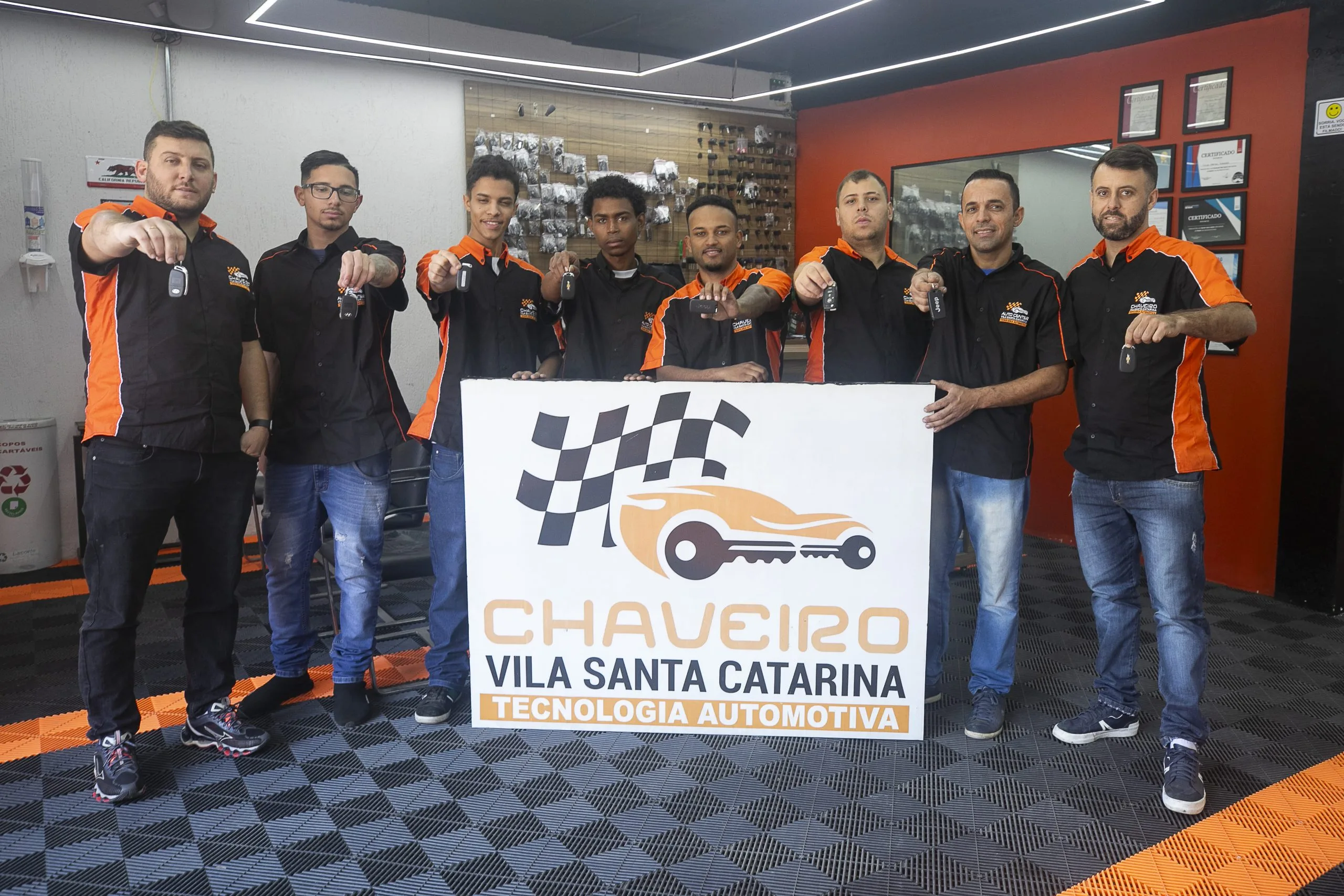 Equipe do Chaveiro Catarina, chaveiro automotivo
