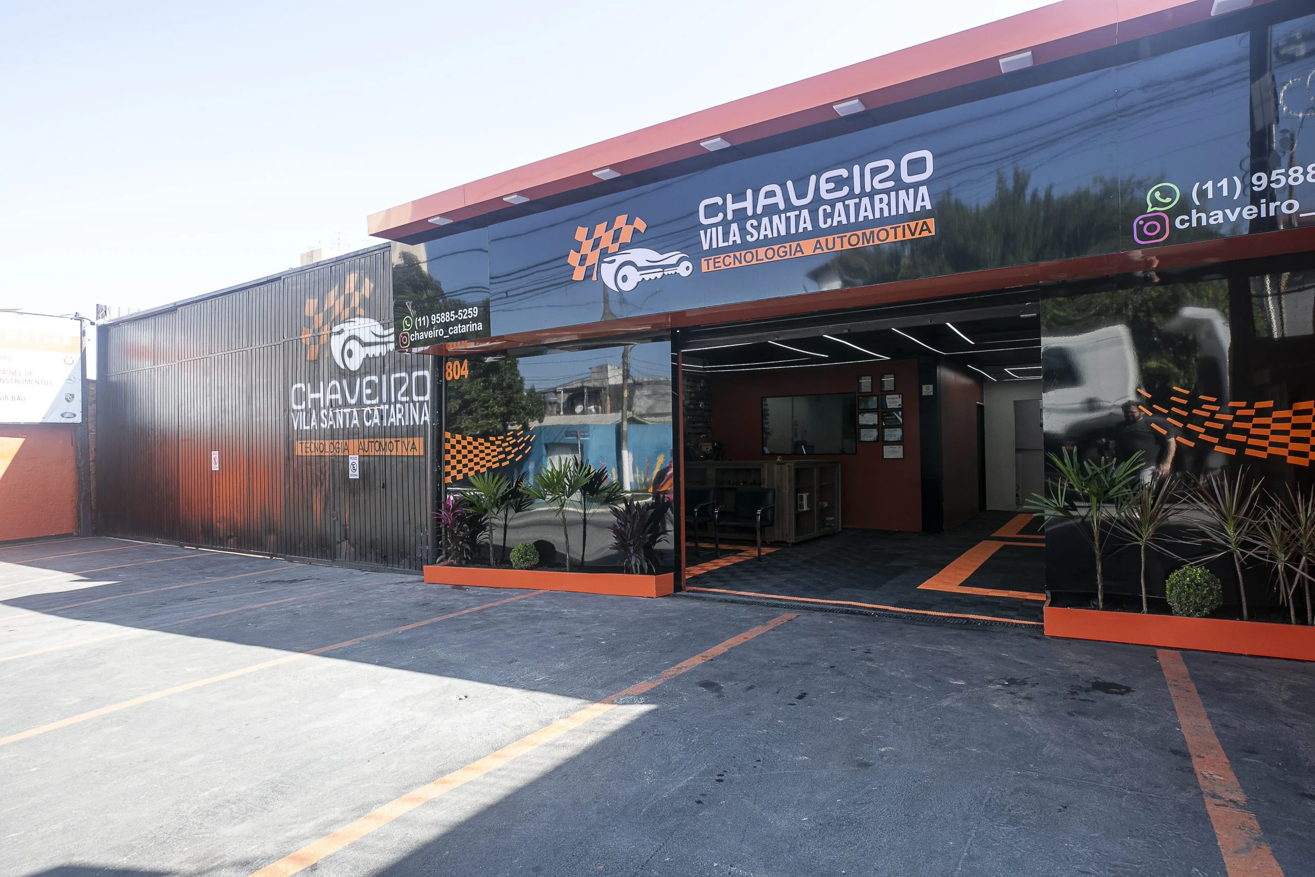 Fachada do Chaveiro Catarina na Vila Santa Catarina, Zona Sul de São Paulo